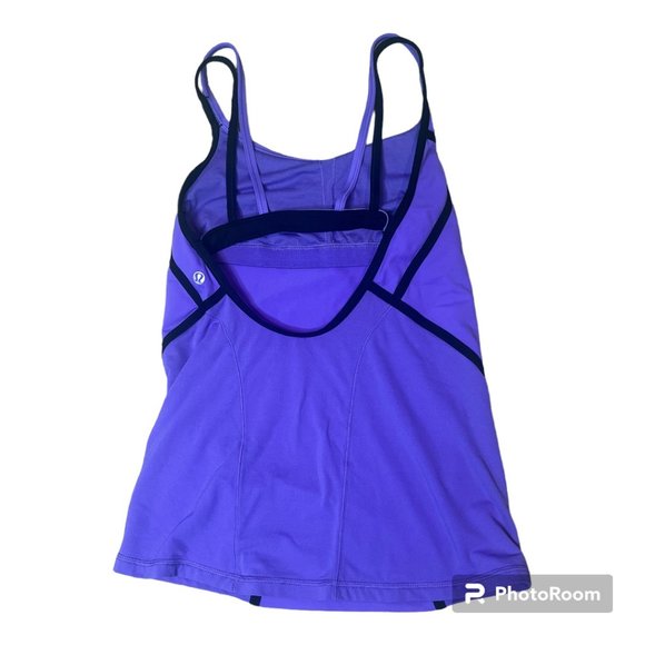 Lululemon Ignite tank, excellent condition, purple, black, SIZE 6 MEDIUM - Picture 2 of 3